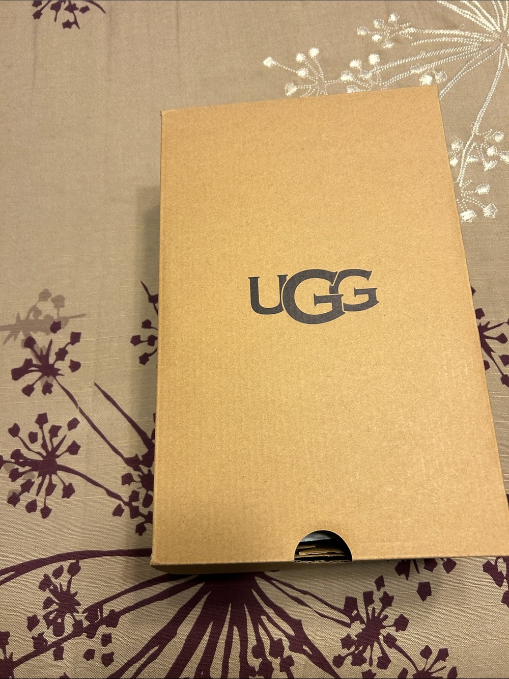 UGG Brown Suede Sheepskin-Lined Slip-On Slipper - Picture 10 of 10
